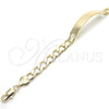 Oro Laminado ID Bracelet, Gold Filled Style Polished, Golden Finish, 03.168.0024.09 (09 MM Thickness, 9 Inches Length)