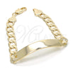 Oro Laminado ID Bracelet, Gold Filled Style Polished, Golden Finish, 03.168.0024.09 (09 MM Thickness, 9 Inches Length)