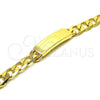 Oro Laminado ID Bracelet, Gold Filled Style Polished, Golden Finish, 03.168.0025.09 (12 MM Thickness, 9 Inches Length)