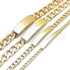 Oro Laminado ID Bracelet, Gold Filled Style Polished, Golden Finish, 03.168.0025.09 (12 MM Thickness, 9 Inches Length)