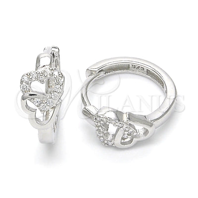 Sterling Silver Heart Hoop Earrings 02.332.0012.15 for wholesale, main product view