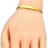 Oro Laminado ID Bracelet, Gold Filled Style Polished, Golden Finish, 03.334.0004.06 (05 MM Thickness, 6 Inches Length)