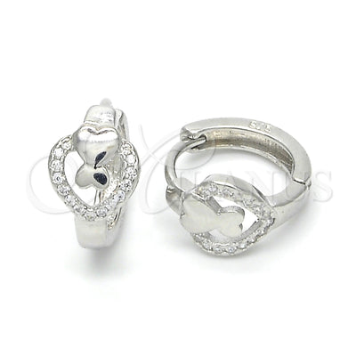 Sterling Silver Heart Hoop Earrings 02.175.0176.15 for wholesale, main product view
