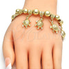 Oro Laminado Charm Bracelet, Gold Filled Style Turtle Design, Polished, Golden Finish, 03.63.1912.08 (01 MM Thickness, 8 Inches Length)
