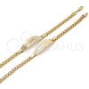 Oro Laminado ID Bracelet, Gold Filled Style Flower Design, Polished, Golden Finish, 03.63.1914.08 (05 MM Thickness, 8 Inches Length)