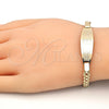 Oro Laminado ID Bracelet, Gold Filled Style Polished, Golden Finish, 03.63.1915.08 (05 MM Thickness, 8 Inches Length)