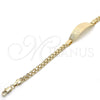 Oro Laminado ID Bracelet, Gold Filled Style Polished, Golden Finish, 03.63.1915.08 (05 MM Thickness, 8 Inches Length)