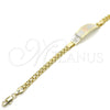 Oro Laminado ID Bracelet, Gold Filled Style Polished, Tricolor, 03.63.1915.1.08 (05 MM Thickness, 8 Inches Length)