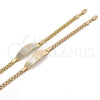 Oro Laminado ID Bracelet, Gold Filled Style Polished, Tricolor, 03.63.1915.1.08 (05 MM Thickness, 8 Inches Length)