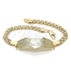 Oro Laminado ID Bracelet, Gold Filled Style Elephant Design, Polished, Golden Finish, 03.63.1917.08 (05 MM Thickness, 8 Inches Length)