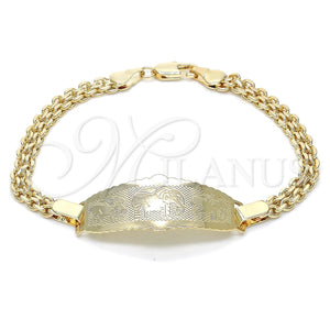 Gold Filled Bracelet — ID Bracelet Elephant Design Polished 03.63. 05 MM — main product view — SKU 123014 | Oro Laminado brazalete — ID Bracelet Elephant diseño pulido 03.63. 05 MM — SKU 123014
