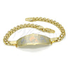 Oro Laminado ID Bracelet, Gold Filled Style Dolphin Design, Polished, Tricolor, 03.63.1918.1.08 (05 MM Thickness, 8 Inches Length)