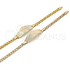 Oro Laminado ID Bracelet, Gold Filled Style Dolphin Design, Polished, Tricolor, 03.63.1918.1.08 (05 MM Thickness, 8 Inches Length)