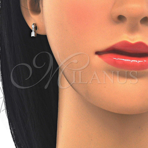 Sterling Silver Ring — Stud Earring with White Cubic Zirconia Polished 02. — alternate product view — SKU 123095 | Plata 925 anillo — Stud Earring with blanco Cubic Zirconia pulido 02. — SKU 123095