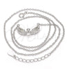 Sterling Silver Pendant Necklace, with White Cubic Zirconia and White Crystal, Polished, Rhodium Finish, 04.336.0005.16 (01 MM Thickness, 16 Inches Length)