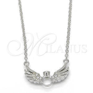 Sterling Silver Necklace — Pendant Necklace with White Cubic Zirconia and White — main product view — SKU 123118 | Plata 925 collar — Pendant Necklace with blanco Cubic Zirconia and blanco — SKU 123118