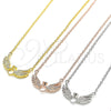 Sterling Silver Pendant Necklace, with White Cubic Zirconia and White Crystal, Polished, Rhodium Finish, 04.336.0005.16 (01 MM Thickness, 16 Inches Length)