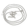 Sterling Silver Pendant Necklace, Heart and Love Design, with White Cubic Zirconia, Polished, Rhodium Finish, 04.336.0008.16 (01 MM Thickness, 16 Inches Length)