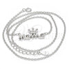Sterling Silver Pendant Necklace, Crown Design, with White Micro Pave, Polished, Rhodium Finish, 04.336.0015.16 (01 MM Thickness, 16 Inches Length)