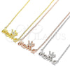 Sterling Silver Pendant Necklace, Crown Design, with White Micro Pave, Polished, Rhodium Finish, 04.336.0015.16 (01 MM Thickness, 16 Inches Length)