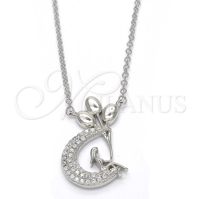 Sterling Silver Moon Necklace 04.336.0019.16 for wholesale, main product view
