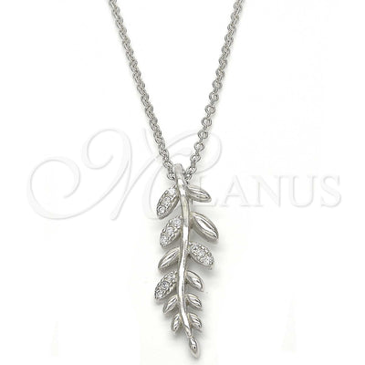 Sterling Silver Leaf Necklace 04.336.0025.16 for wholesale, main product view