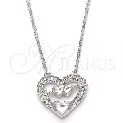 Sterling Silver Heart Necklace 04.336.0026.16 for wholesale, main product view