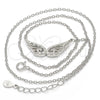Sterling Silver Pendant Necklace, with White Cubic Zirconia, Polished, Rhodium Finish, 04.336.0034.16 (01 MM Thickness, 16 Inches Length)