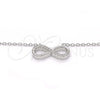 Sterling Silver Pendant Necklace, Infinite Design, with White Cubic Zirconia, Polished, Rhodium Finish, 04.336.0035.16 (01 MM Thickness, 16 Inches Length)