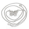 Sterling Silver Pendant Necklace, Butterfly Design, with White Cubic Zirconia, Polished, Rhodium Finish, 04.336.0046.16 (01 MM Thickness, 16 Inches Length)