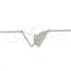 Sterling Silver Pendant Necklace, Butterfly Design, with White Micro Pave, Polished, Rhodium Finish, 04.336.0061.16 (01 MM Thickness, 16 Inches Length)