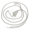 Sterling Silver Pendant Necklace, Butterfly Design, with White Micro Pave, Polished, Rhodium Finish, 04.336.0061.16 (01 MM Thickness, 16 Inches Length)
