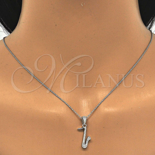 Sterling Silver Pendant — Fancy Pendant with White Cubic Zirconia Polished 05. — alternate product view — SKU 123207 | Plata 925 dije — elegante Pendant with blanco Cubic Zirconia pulido 05. — SKU 123207