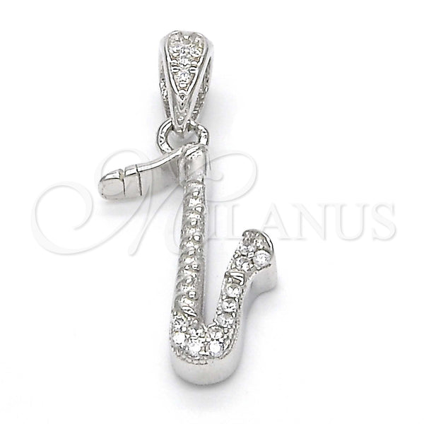 Sterling Silver Pendant — Fancy Pendant with White Cubic Zirconia Polished 05. — main product view — SKU 123207 | Plata 925 dije — elegante Pendant with blanco Cubic Zirconia pulido 05. — SKU 123207