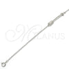 Sterling Silver Fancy Bracelet, with White Micro Pave, Polished, Rhodium Finish, 03.336.0011.07 (01 MM Thickness, 7 Inches Length)