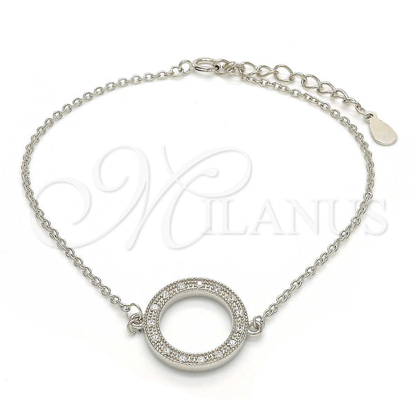 Sterling Silver Bracelet — Fancy Bracelet with White Cubic Zirconia Polished 03. — main product view — SKU 123232 | Plata 925 brazalete — elegante Bracelet with blanco Cubic Zirconia pulido 03. — SKU 123232