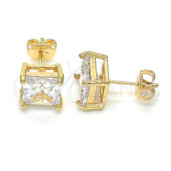 Gold Filled Ring — Stud Earring with White Cubic Zirconia Polished 02. — main product view — SKU 123242 | Oro Laminado anillo — Stud Earring with blanco Cubic Zirconia pulido 02. — SKU 123242