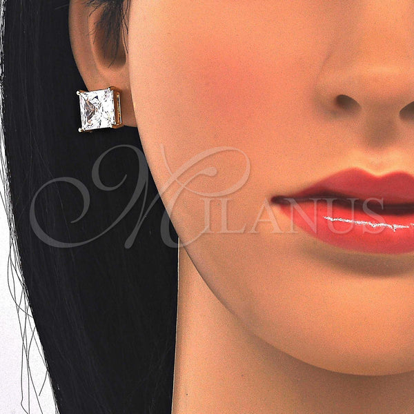 Gold Filled Ring — Stud Earring with White Cubic Zirconia Polished 02. — alternate product view — SKU 123243 | Oro Laminado anillo — Stud Earring with blanco Cubic Zirconia pulido 02. — SKU 123243