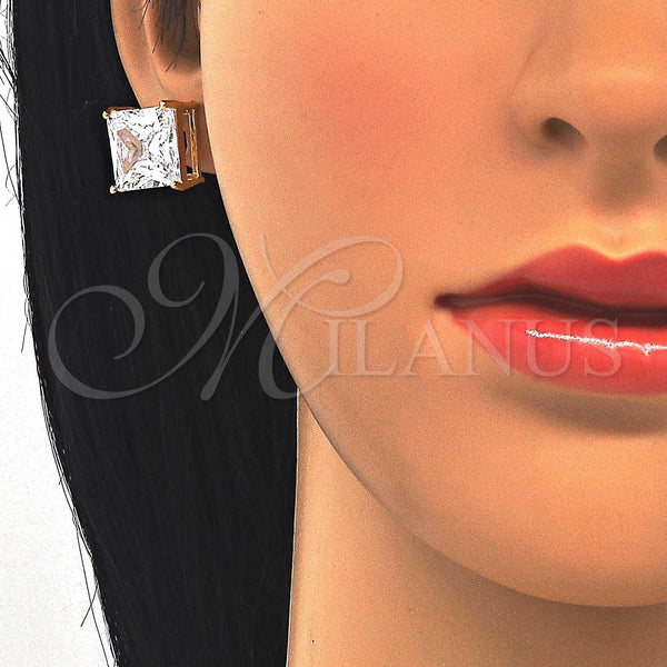 Gold Filled Ring — Stud Earring with White Cubic Zirconia Polished 02. — alternate product view — SKU 123244 | Oro Laminado anillo — Stud Earring with blanco Cubic Zirconia pulido 02. — SKU 123244