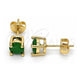 Oro Laminado Stud Earring, Gold Filled Style with Fern Green Cubic Zirconia, Polished, Golden Finish, 02.284.0010.5
