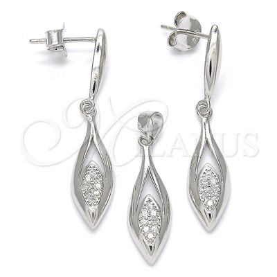 Juego de Aretes y Dije 10.337.0001 de Plata 925 por Mayoreo, vista principal del producto