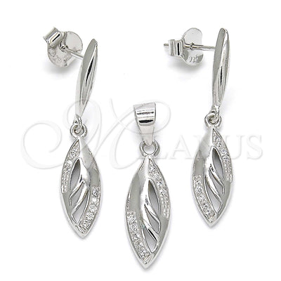 Juego de Aretes y Dije 10.337.0002 de Plata 925 por Mayoreo, vista principal del producto