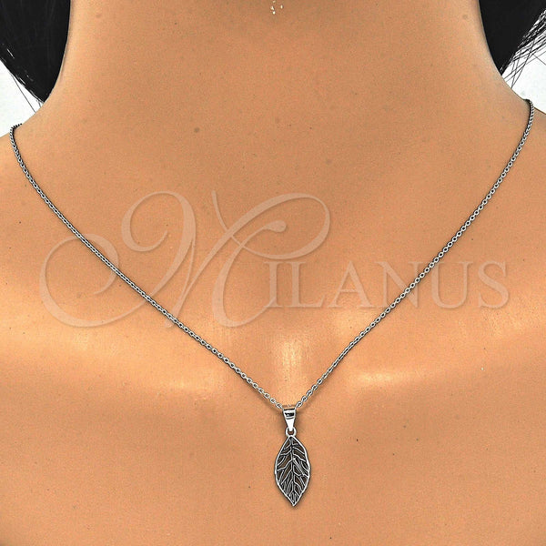 Sterling Silver Ring — Earring and Pendant Adult Set Leaf Design Polished — alternate product view — SKU 123257 | Plata 925 anillo — Earring and Pendant Adult Set Leaf diseño pulido — SKU 123257