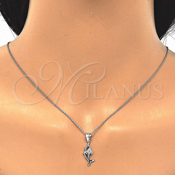 Sterling Silver Ring — Earring and Pendant Adult Set Dolphin Design with — alternate product view — SKU 123262 | Plata 925 anillo — Earring and Pendant Adult Set Dolphin diseño with — SKU 123262