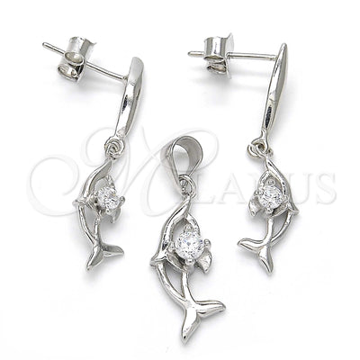Juego de Aretes y Dije 10.337.0008 de Plata 925 por Mayoreo, vista principal del producto