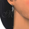 Sterling Silver Long Earring, Polished, Rhodium Finish, 02.337.0001