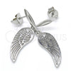 Sterling Silver Long Earring, Polished, Rhodium Finish, 02.337.0001