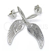 Sterling Silver Long Earring, Polished, Rhodium Finish, 02.337.0001