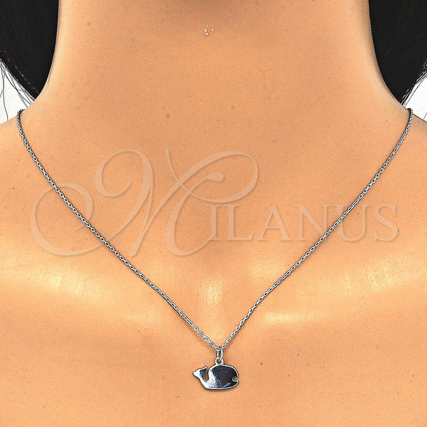 Sterling Silver Necklace — Pendant Necklace Polished 04. 01 MM Thickness 16 — alternate product view — SKU 123270 | Plata 925 collar — Pendant Necklace pulido 04. 01 MM Thickness 16 — SKU 123270