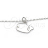Sterling Silver Pendant Necklace, Polished, Rhodium Finish, 04.337.0003.16 (01 MM Thickness, 16 Inches Length)